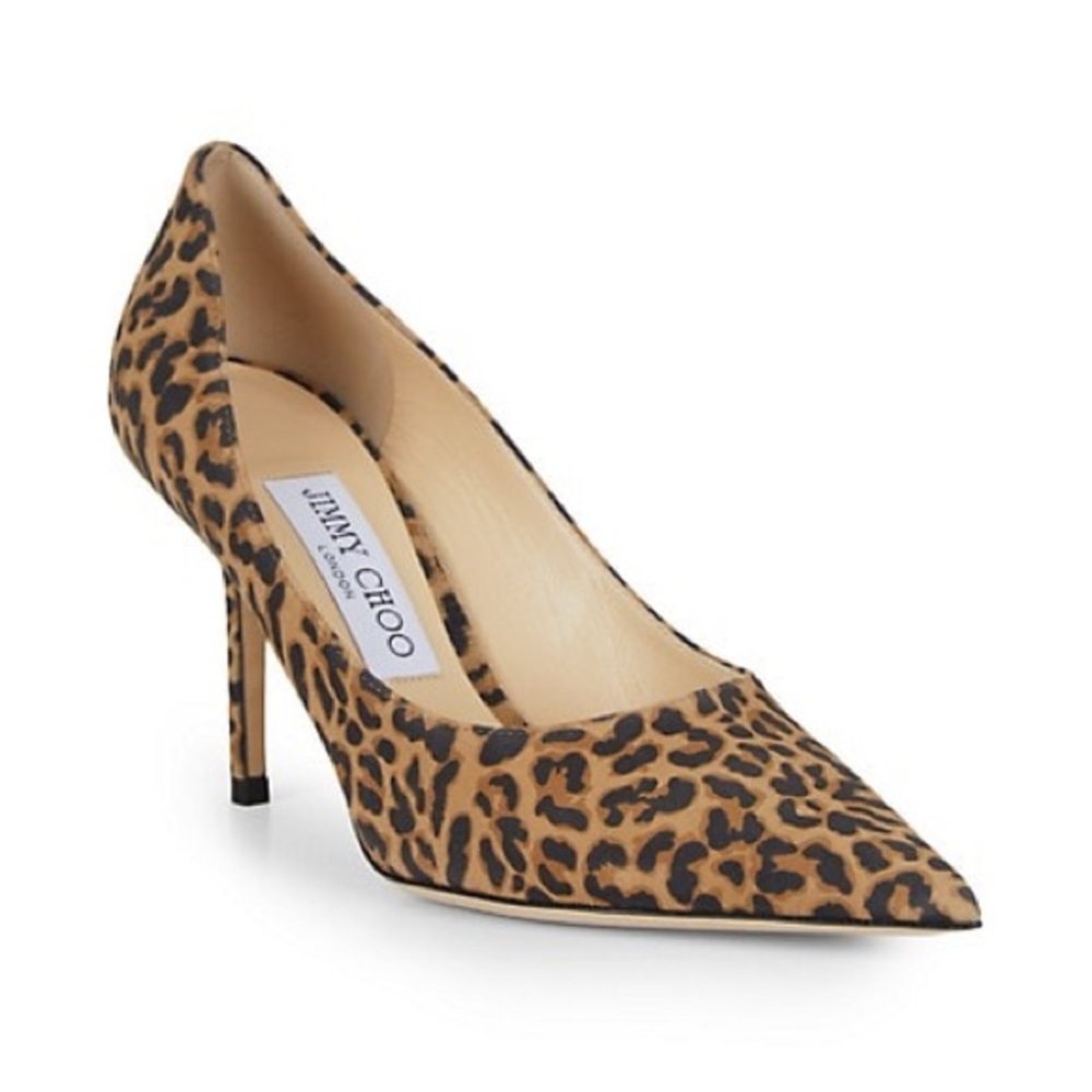 New Jimmy Choo love Leopard suede heels 37
